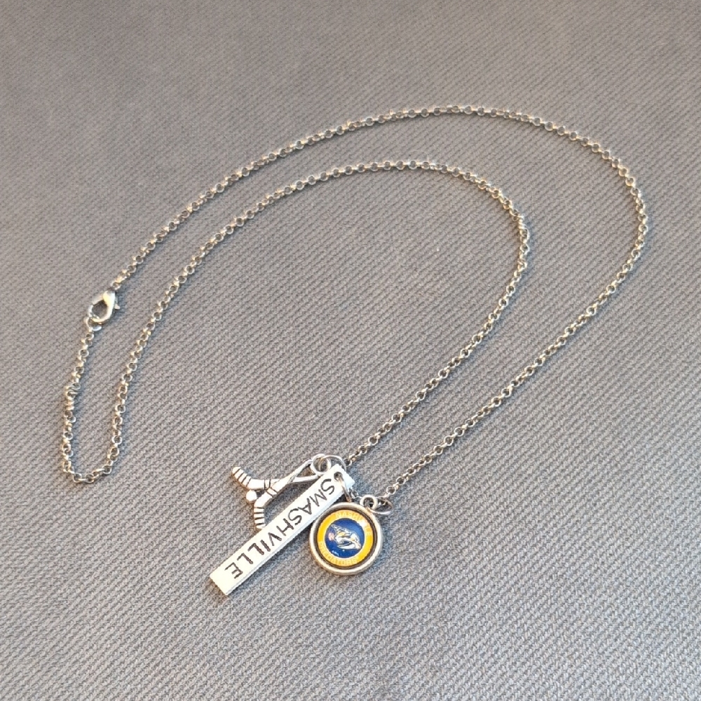 Handmade Nashville Predators Charm Necklace